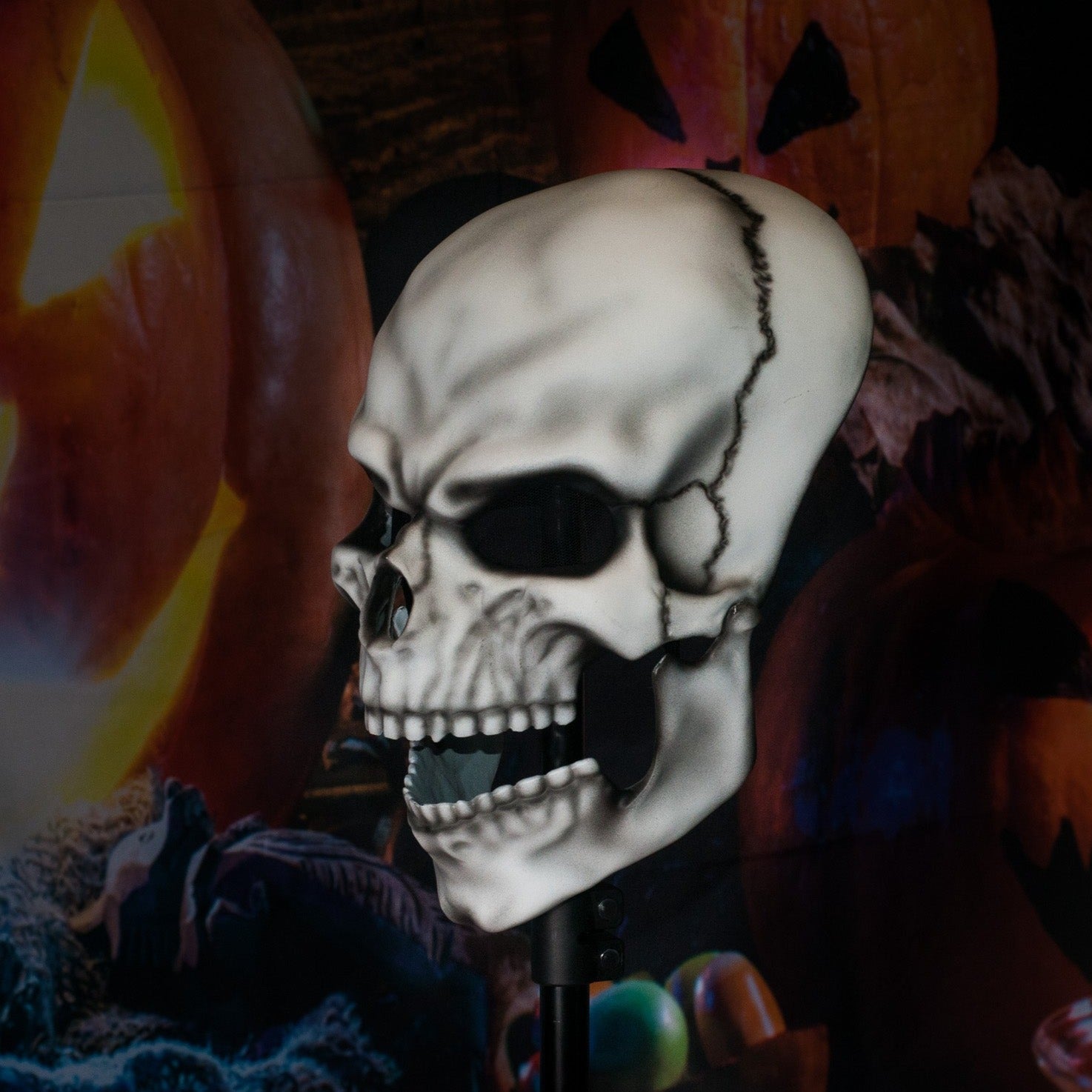 Bone Skull Mask Moving Jaw