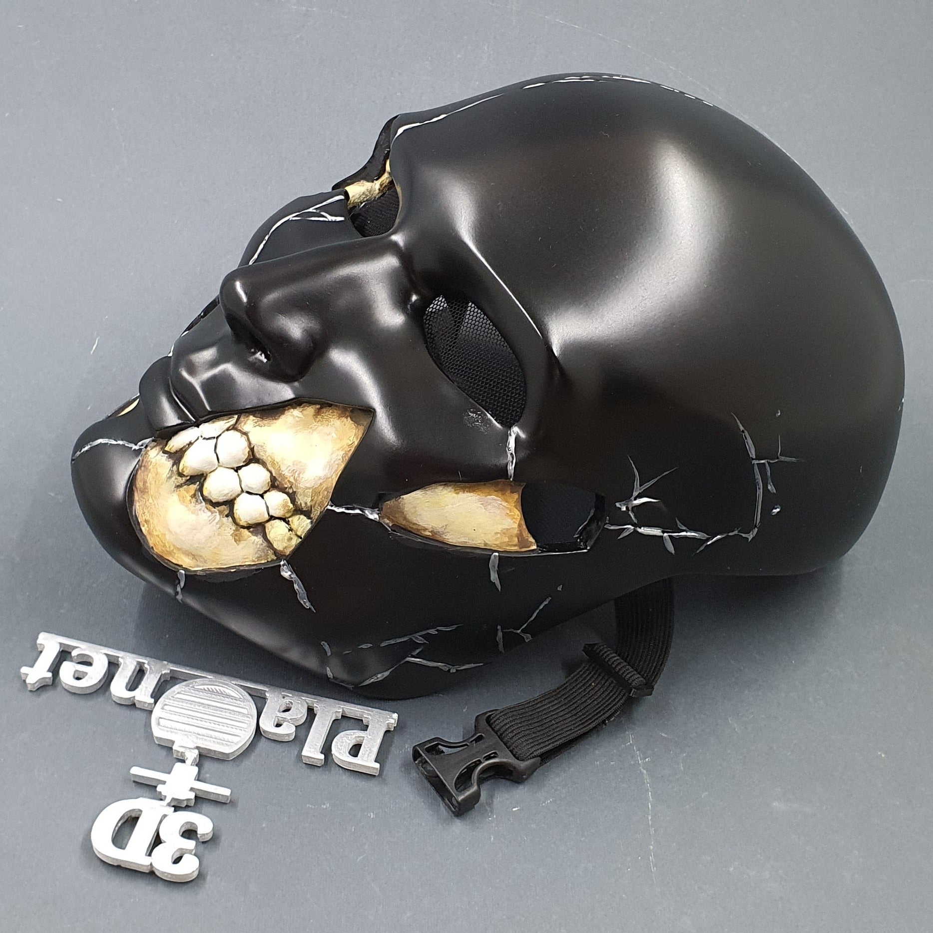 Human Skull Underneath Face / Mask for Cosplay and Wall Decor