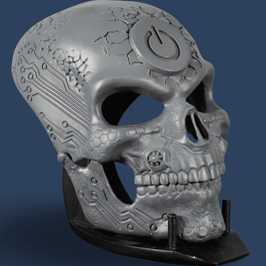 Human Skull Raw Kit 3D Print №1