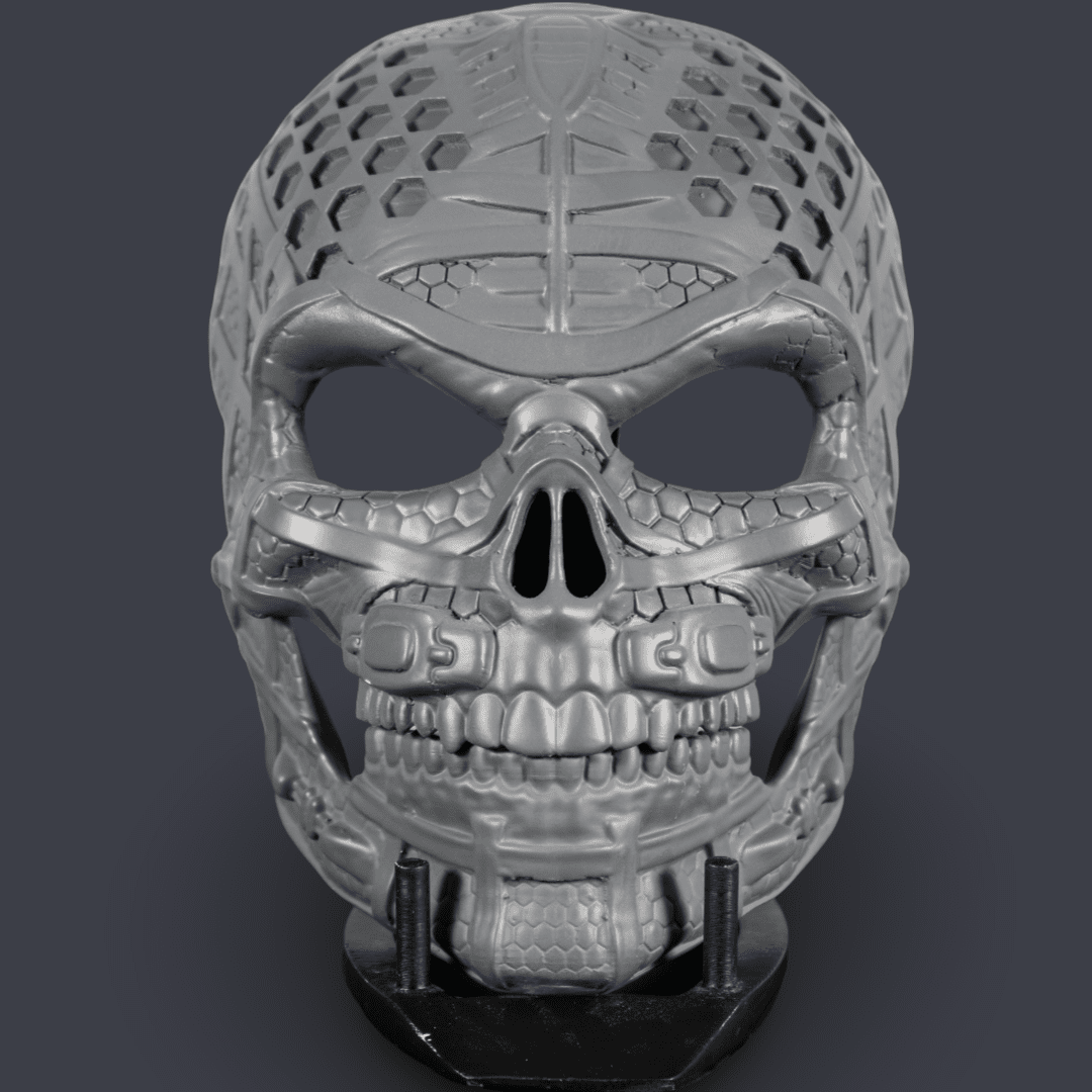 Human Skull Raw Kit 3D Print №3