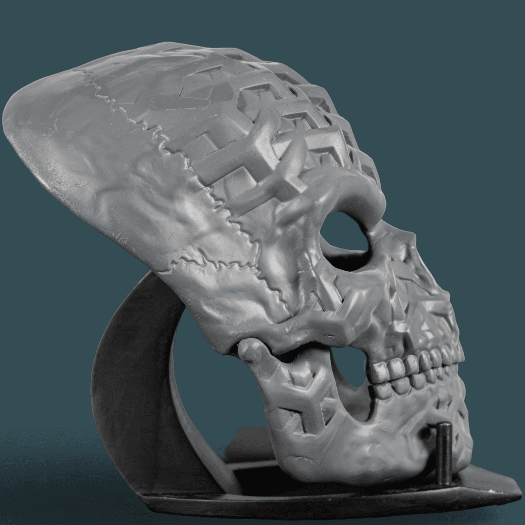 Human Skull Raw Kit 3D Print №4
