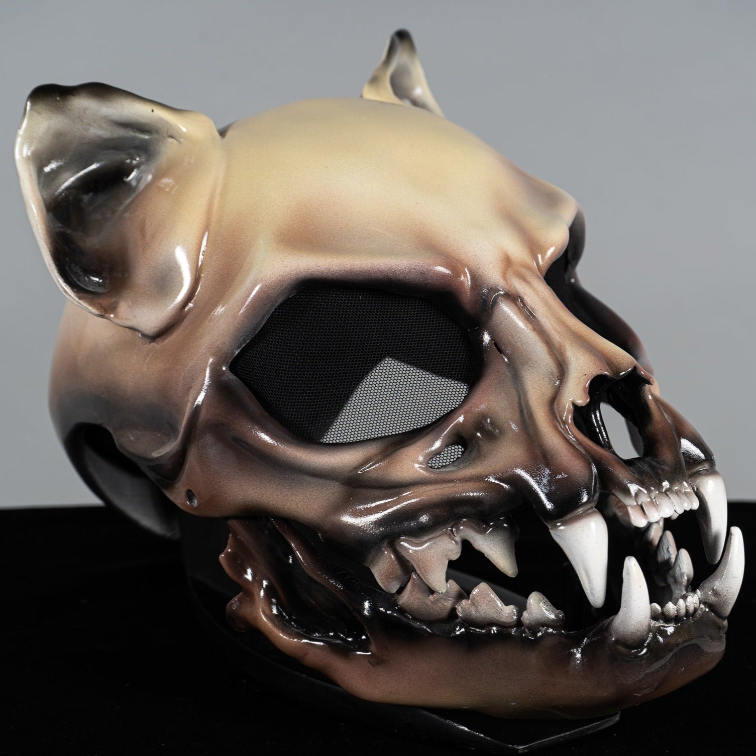 Cat Skull Mask BONE with Moving Jaw / Cosplay mask for Woman