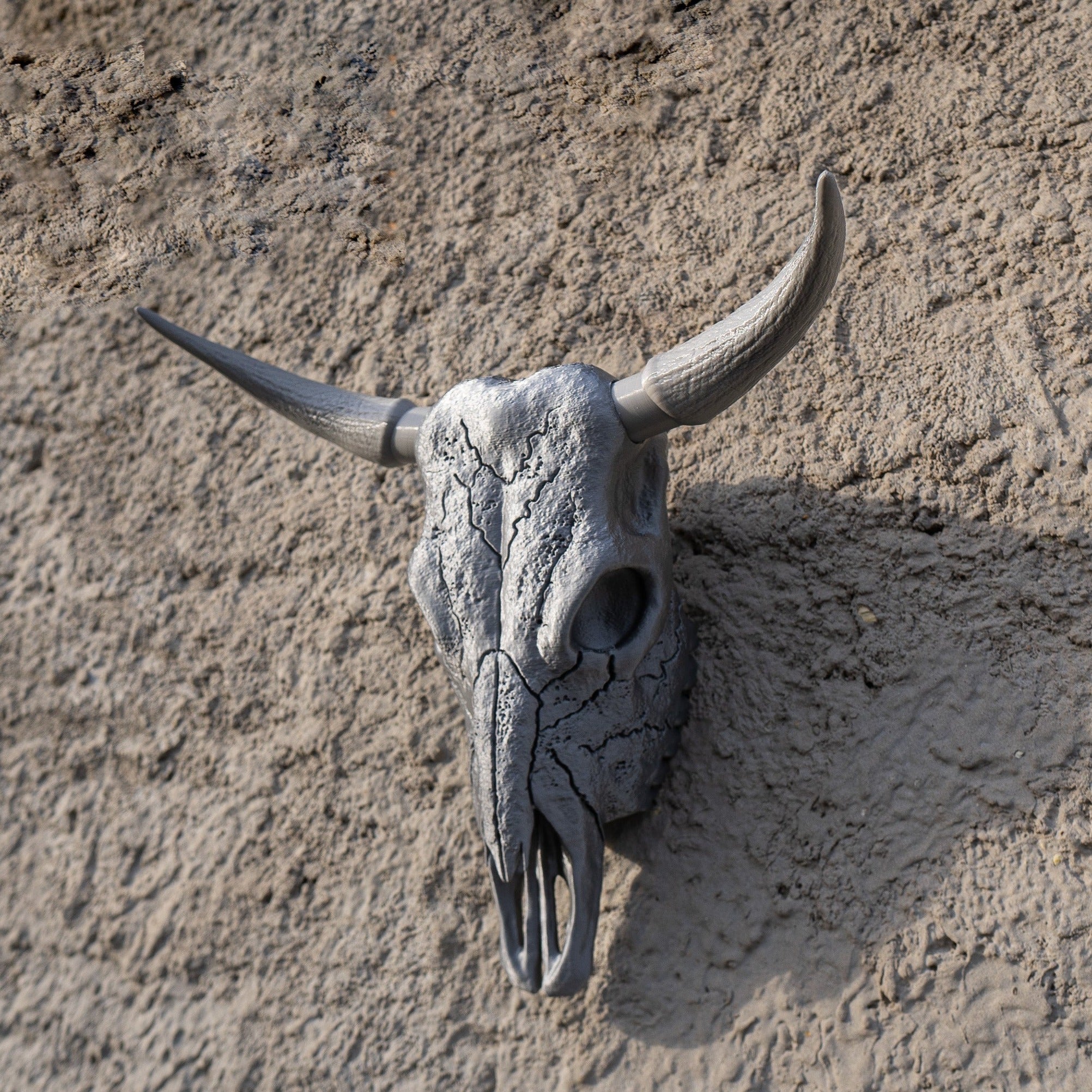 Bull Skull Wall Decor Raw Kit 3D Print