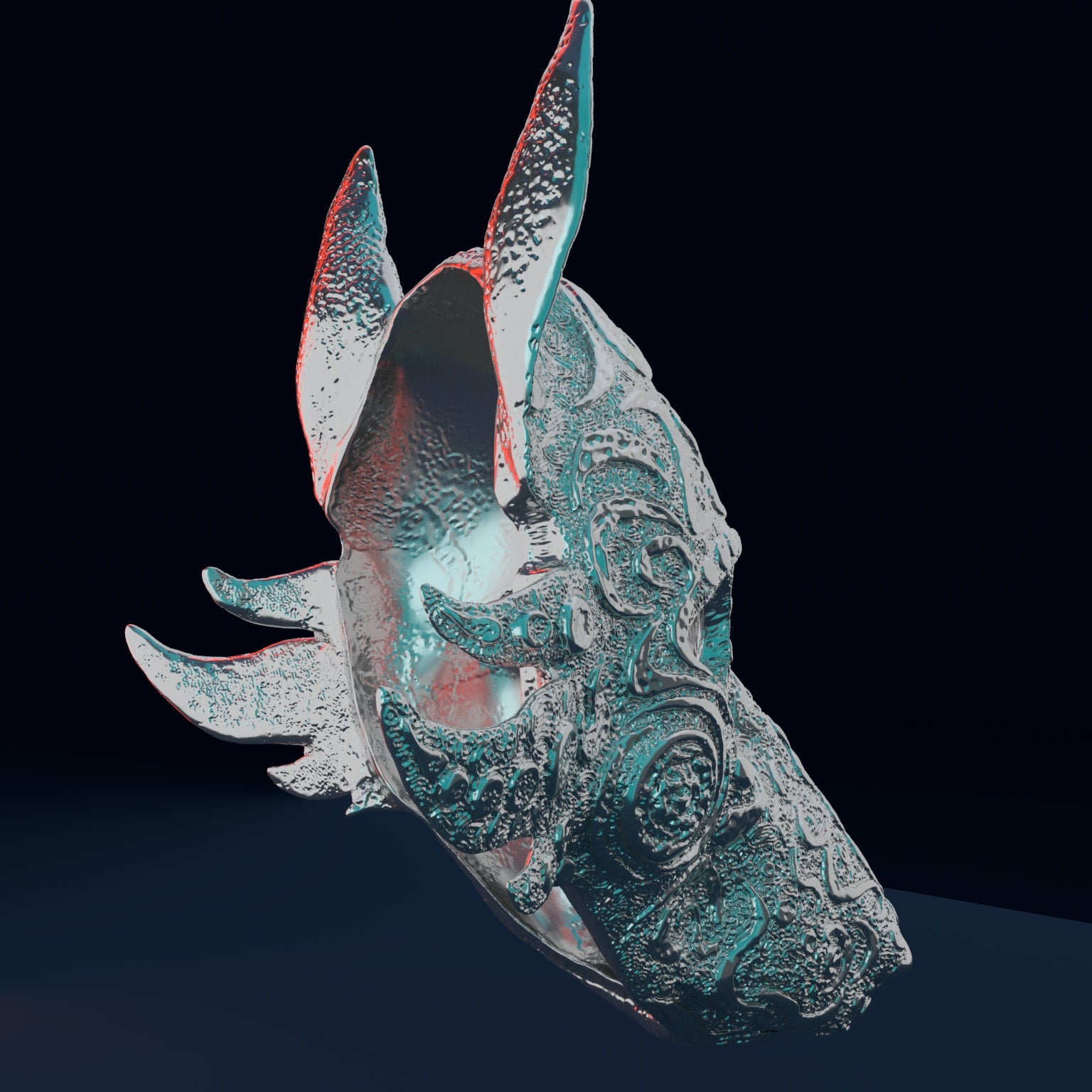 Wolf Mask 3D Model STL file