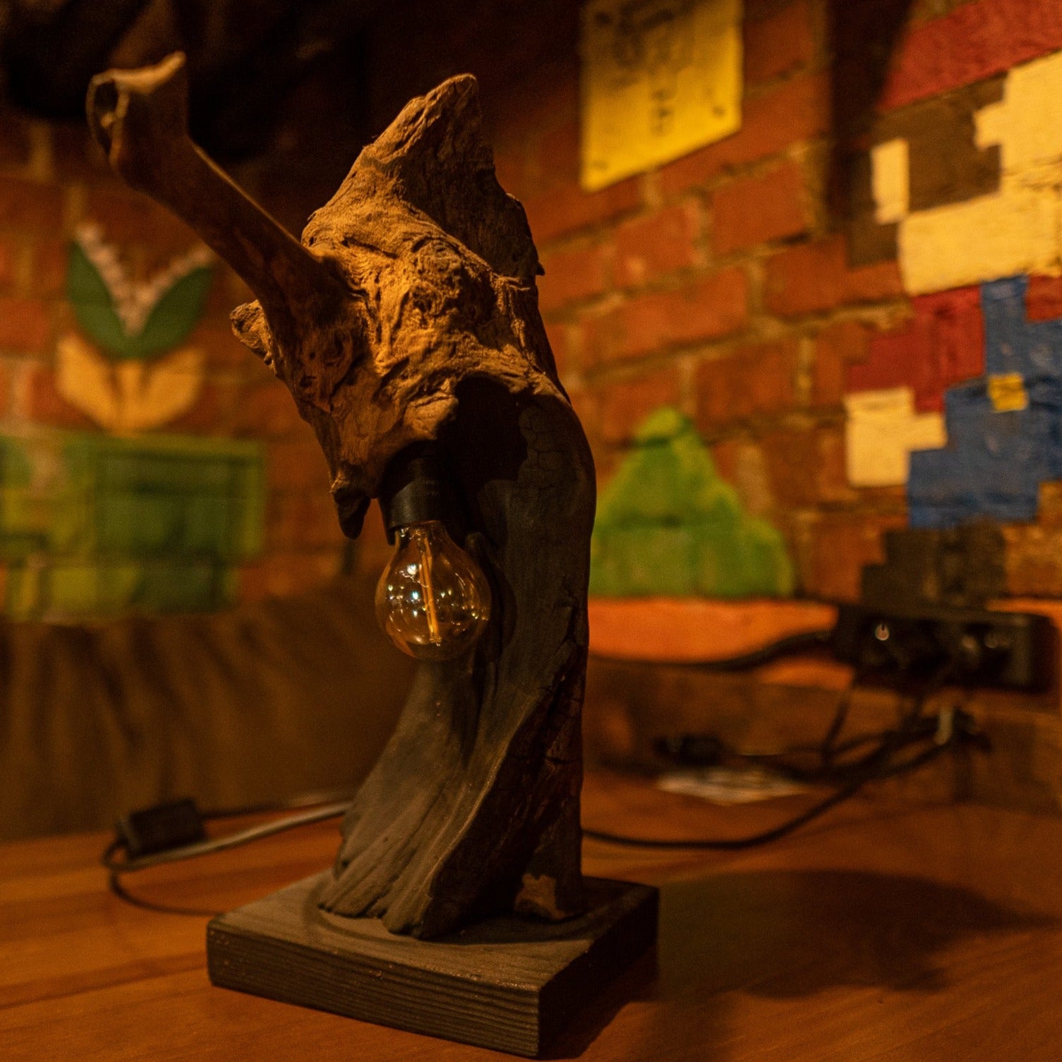Handmade Wood Lamp1 Interior Decor