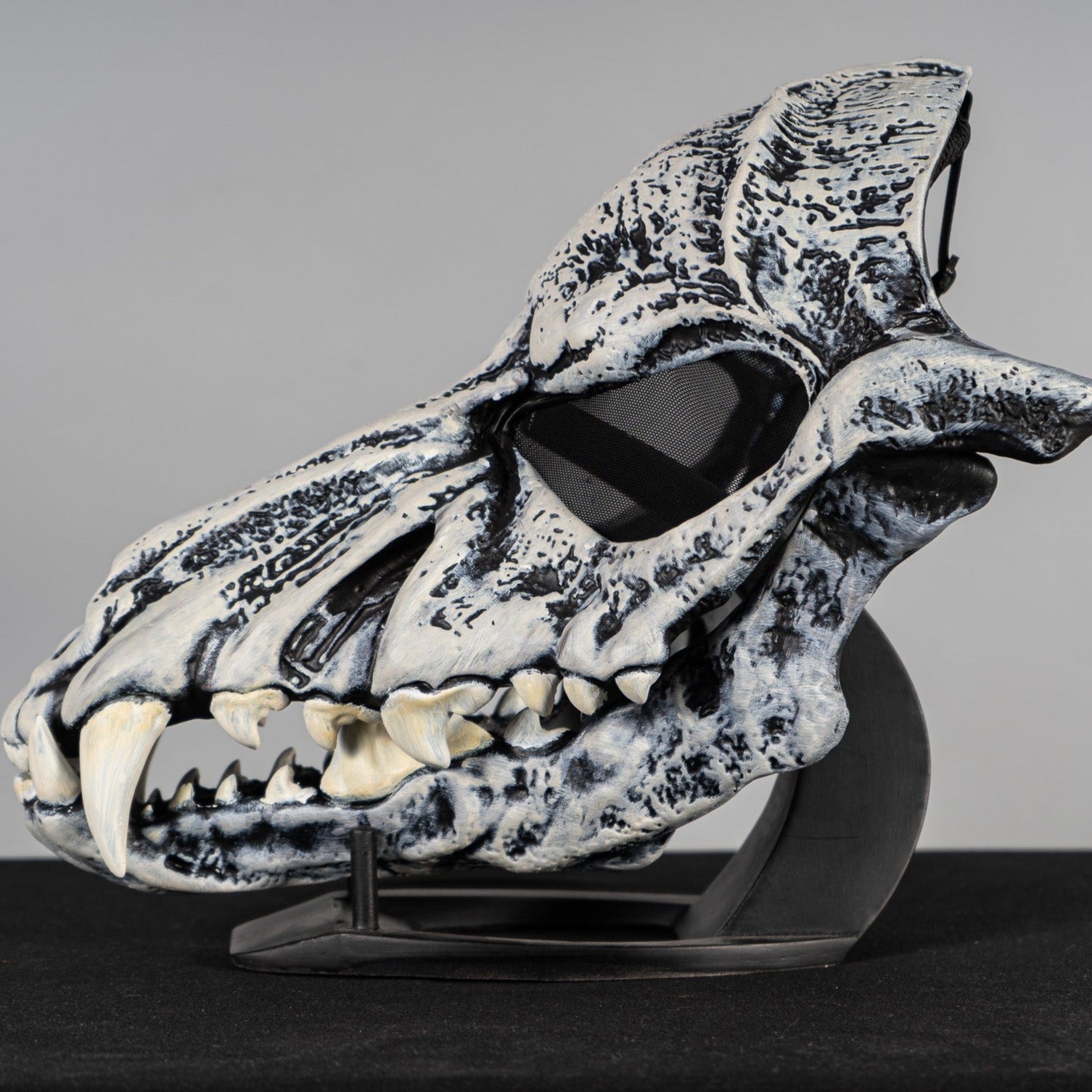 Wolf Skull Mask White Moving Jaw
